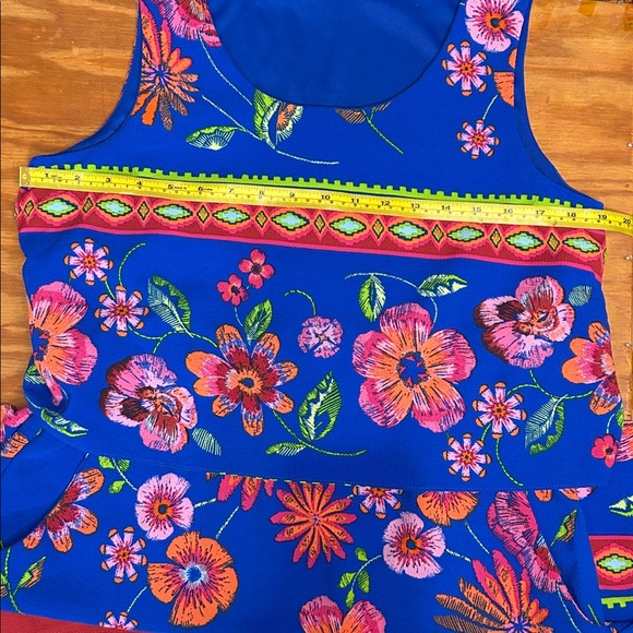 Rabbit Rabbit Rabbit Blue and Red Floral Dress - Picture 8 of 9